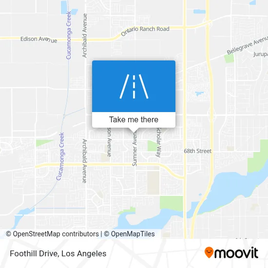 Foothill Drive map