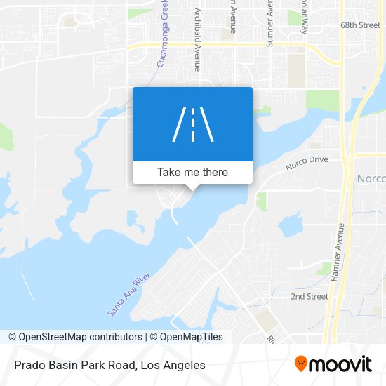 Prado Basin Park Road map