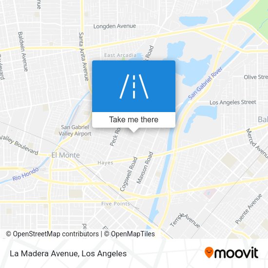 La Madera Avenue map
