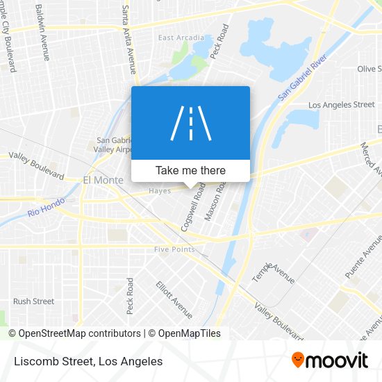 Mapa de Liscomb Street