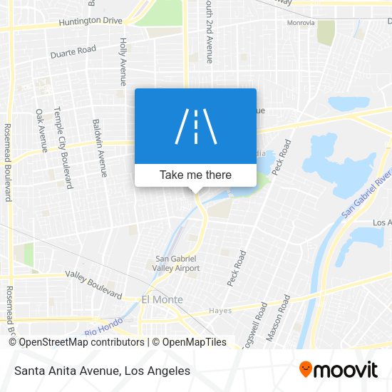 Santa Anita Avenue map