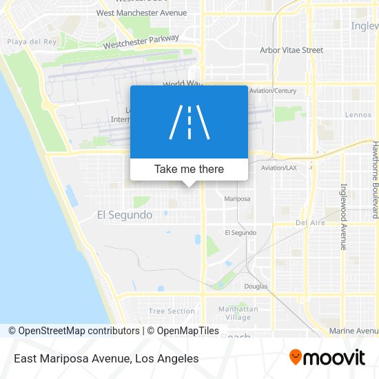 East Mariposa Avenue map