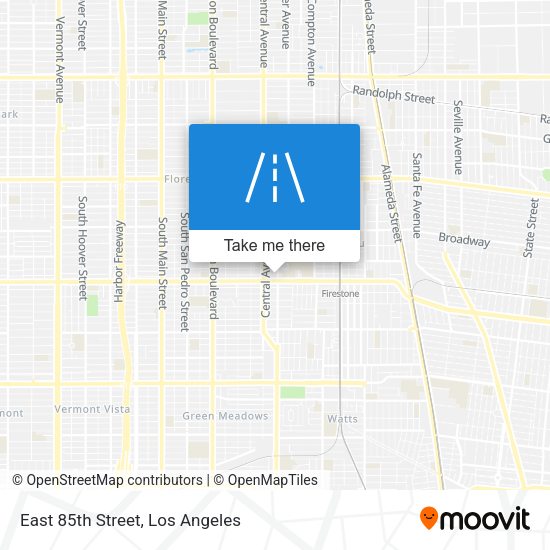 East 85th Street map