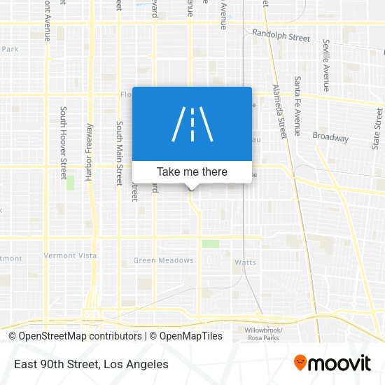 East 90th Street map