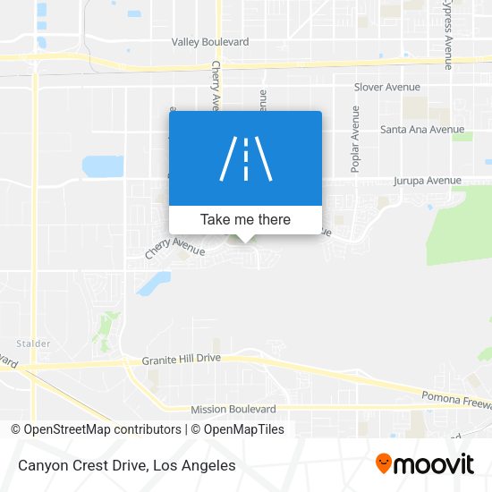 Mapa de Canyon Crest Drive
