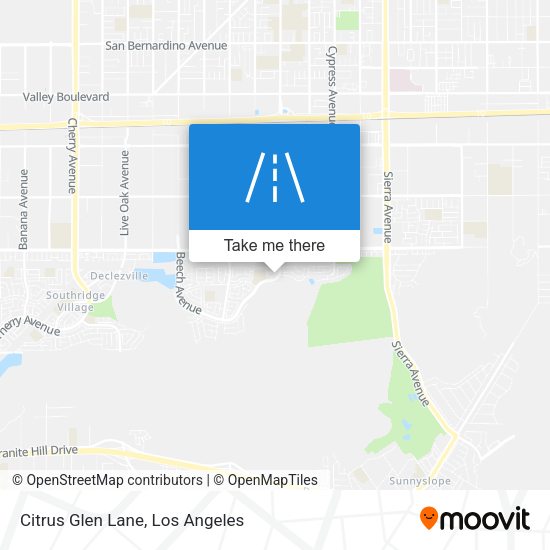 Citrus Glen Lane map