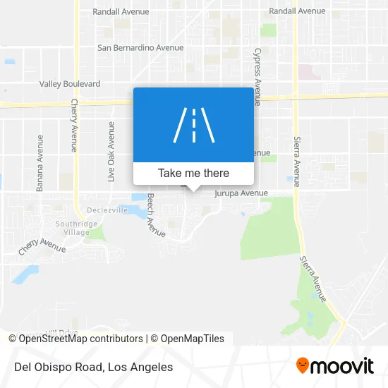 Del Obispo Road map