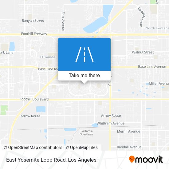 East Yosemite Loop Road map