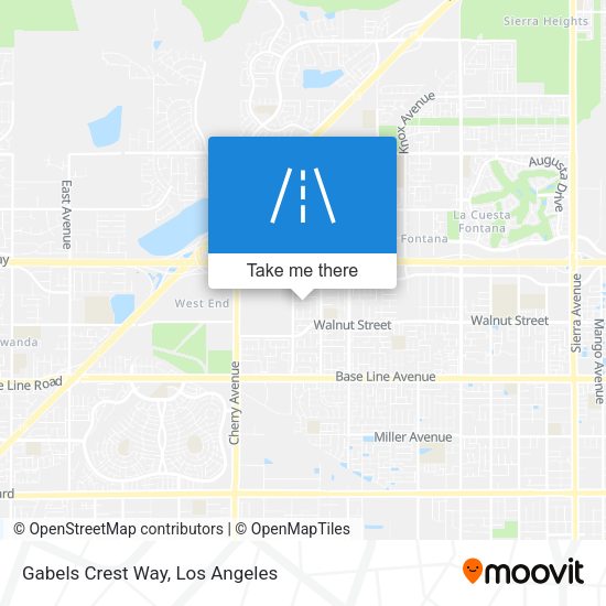 Gabels Crest Way map