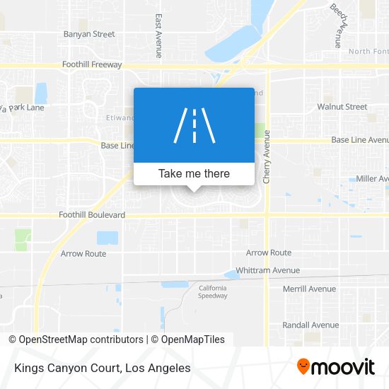 Mapa de Kings Canyon Court