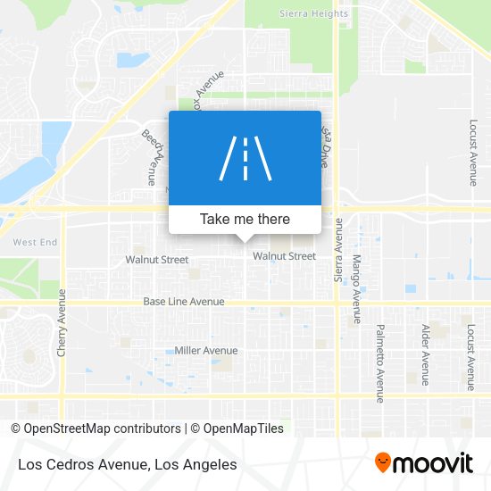 Mapa de Los Cedros Avenue