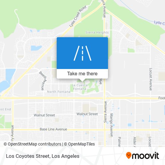 Los Coyotes Street map