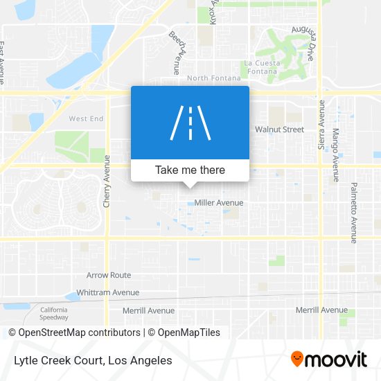 Mapa de Lytle Creek Court