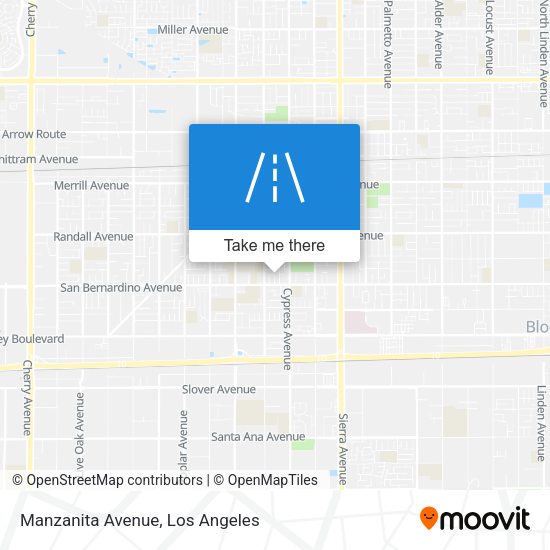Mapa de Manzanita Avenue