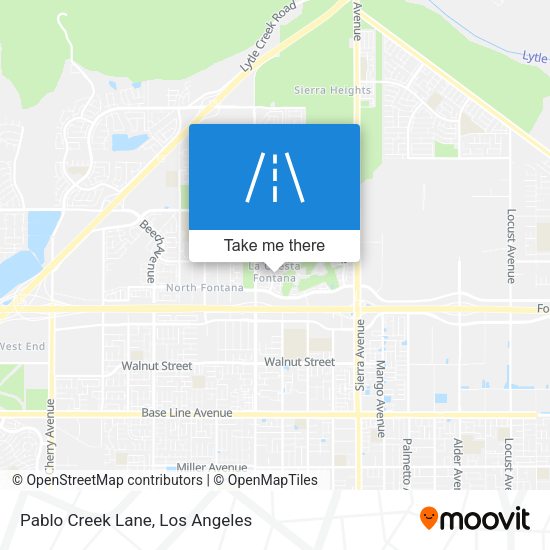 Mapa de Pablo Creek Lane