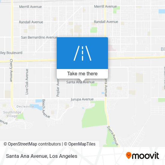 Santa Ana Avenue map