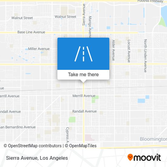 Sierra Avenue map