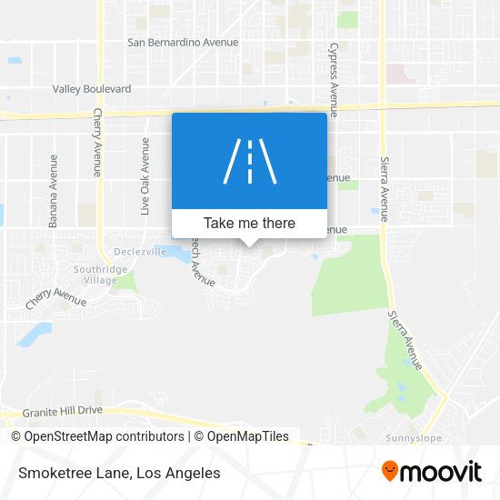 Smoketree Lane map