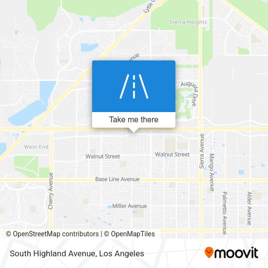 South Highland Avenue map
