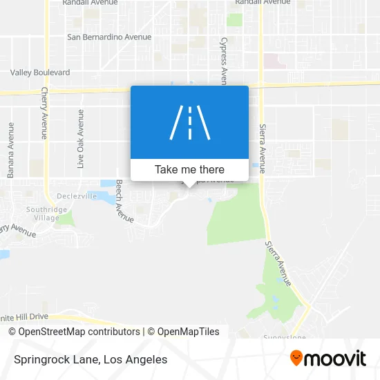 Springrock Lane map