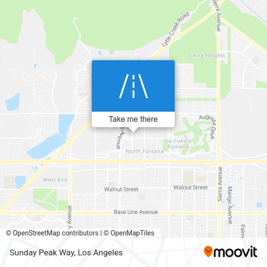 Sunday Peak Way map