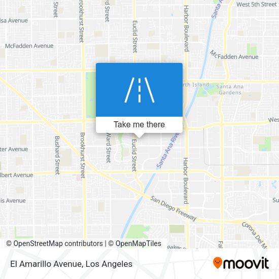 Mapa de El Amarillo Avenue