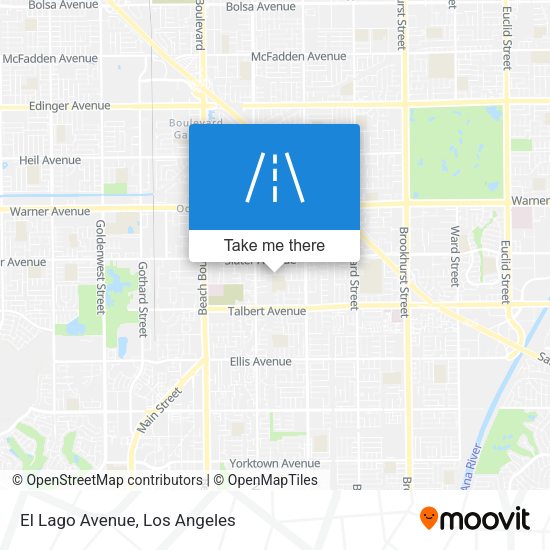 Mapa de El Lago Avenue