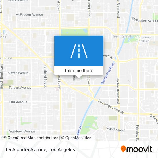 Mapa de La Alondra Avenue
