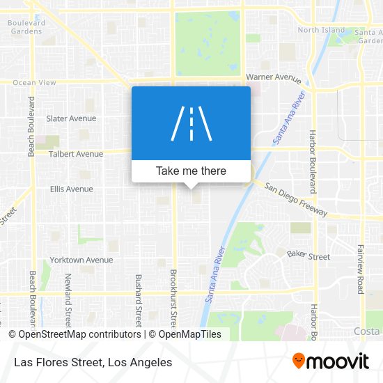 Mapa de Las Flores Street