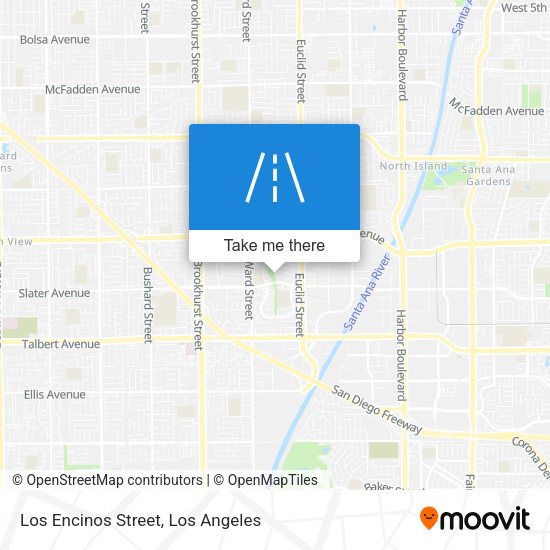 Mapa de Los Encinos Street
