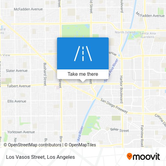 Los Vasos Street map