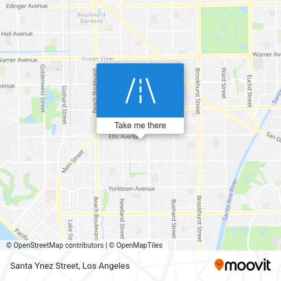 Santa Ynez Street map