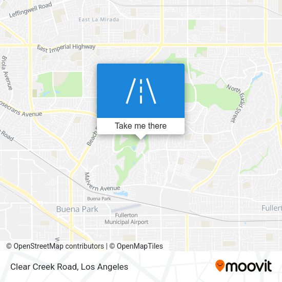 Clear Creek Road map