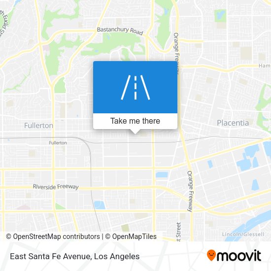 East Santa Fe Avenue map