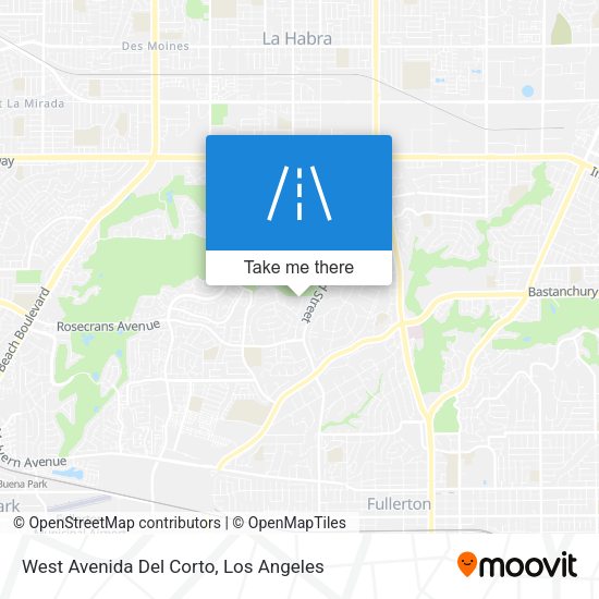 West Avenida Del Corto map