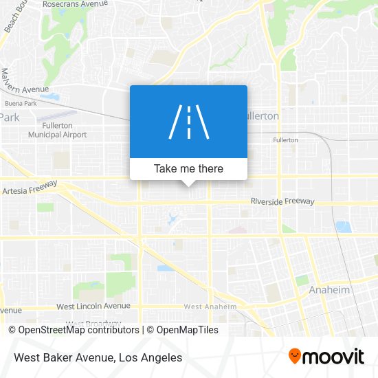 West Baker Avenue map
