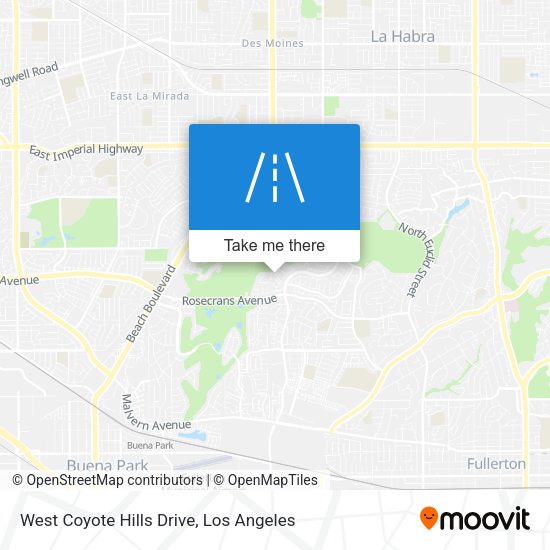 West Coyote Hills Drive map