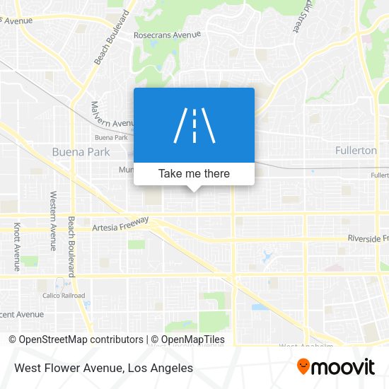 West Flower Avenue map