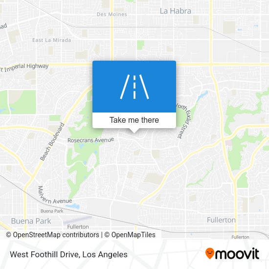 West Foothill Drive map