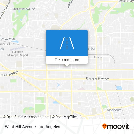 West Hill Avenue map