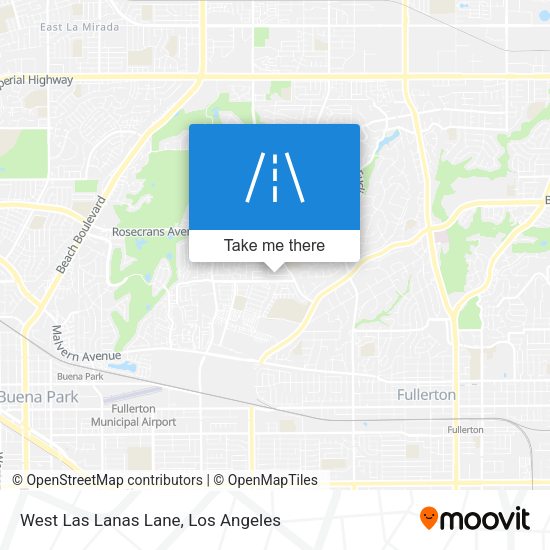 West Las Lanas Lane map