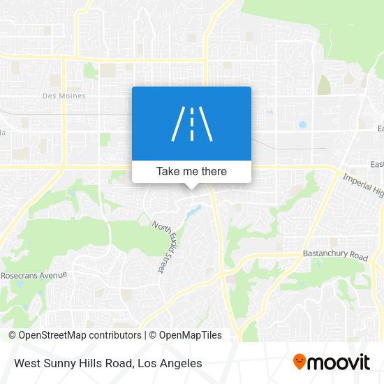 West Sunny Hills Road map