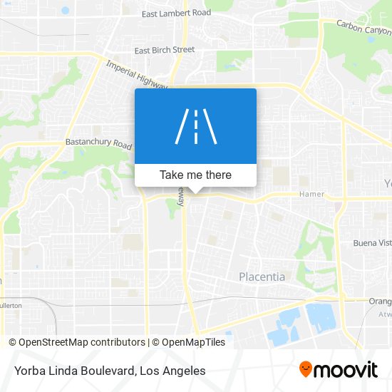 Yorba Linda Boulevard map