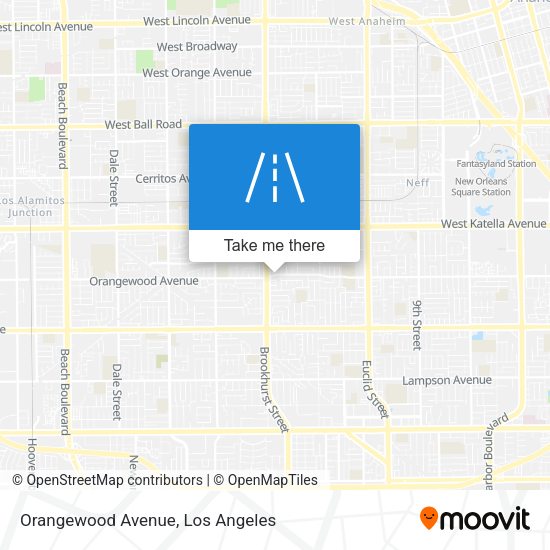 Orangewood Avenue map