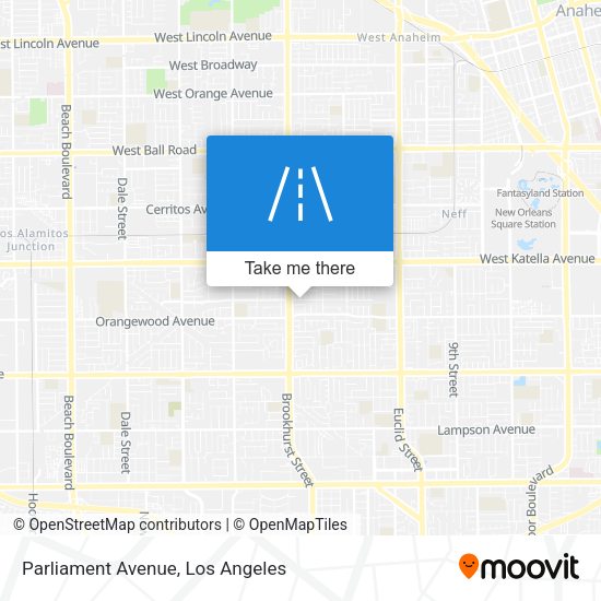 Parliament Avenue map