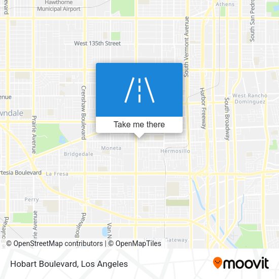 Hobart Boulevard map