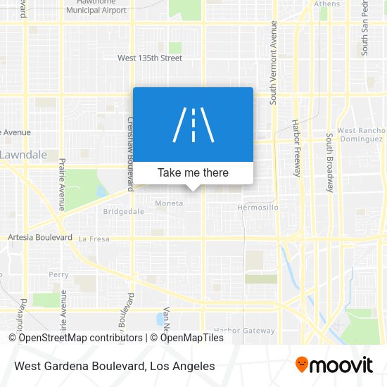 West Gardena Boulevard map