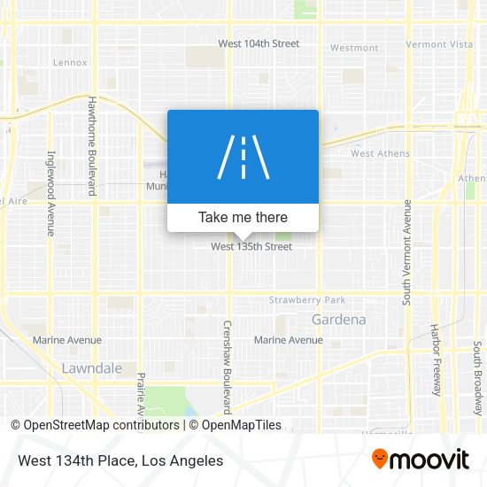 West 134th Place map