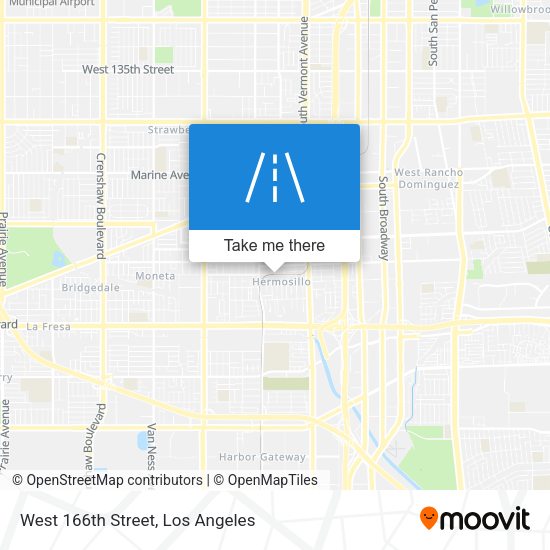 West 166th Street map