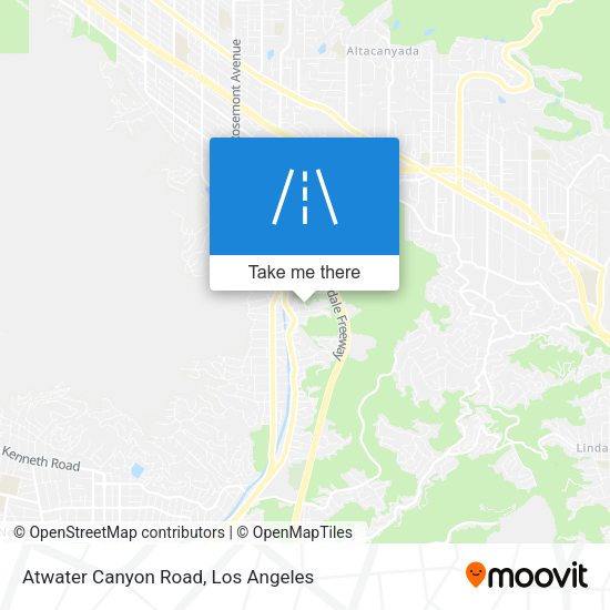 Atwater Canyon Road map